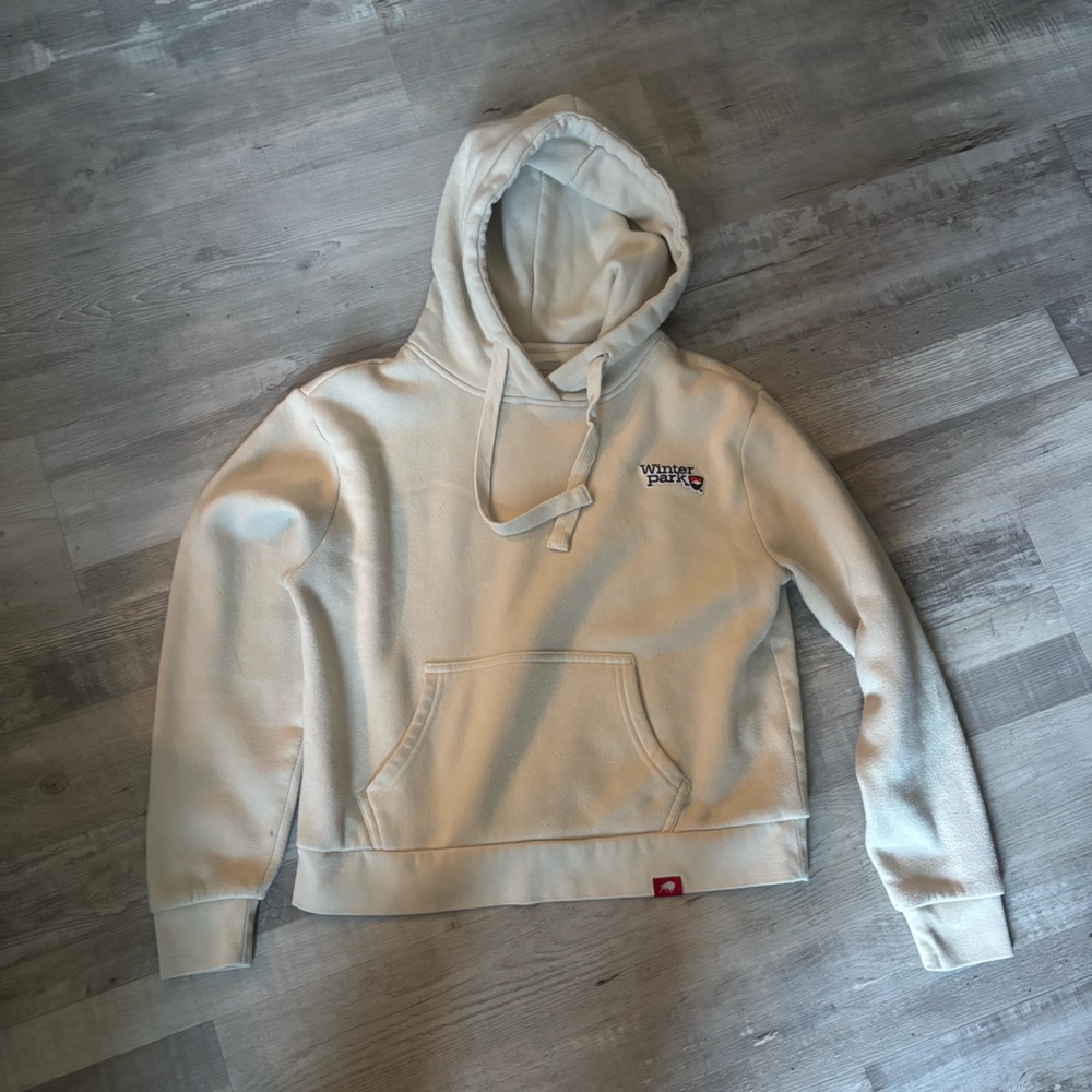 Winter Park Resort Beige Hoodie for Women